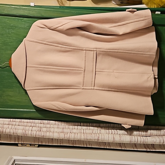 Lands End Creme/Lt Beige/Camel color Pea Coat size 4P EUC - Picture 11 of 13